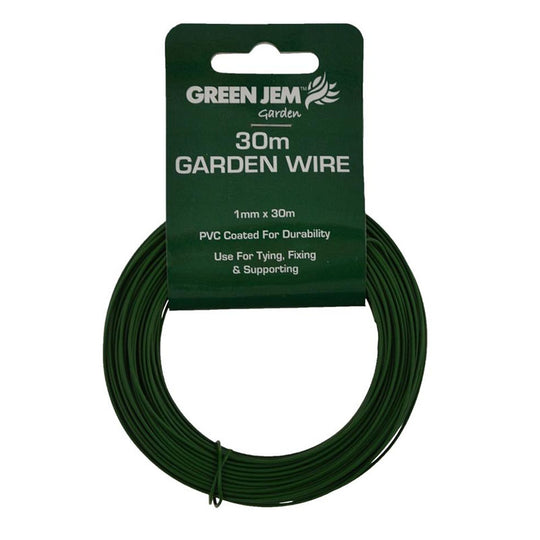 Green Jem PVC Coated Garden Wire 1mm x 30m