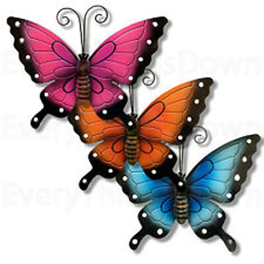 Green Jem Garden Stamped Metal Butterfly Decorative Small