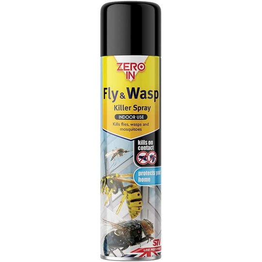 Zero In Fly and Wasp Killer Aerosol Spray 300ml - Case of 6