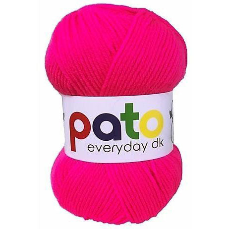 Pato Everyday Double Knitting Yarn - Case of 10 - Neon Pink