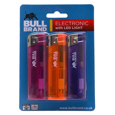 Bull Brand Electronic LED Lighter 3 Pack