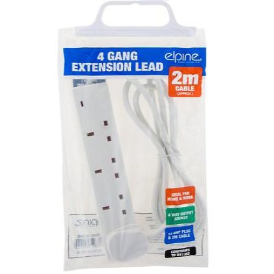 Elpine Extension Lead 4 Way 2m