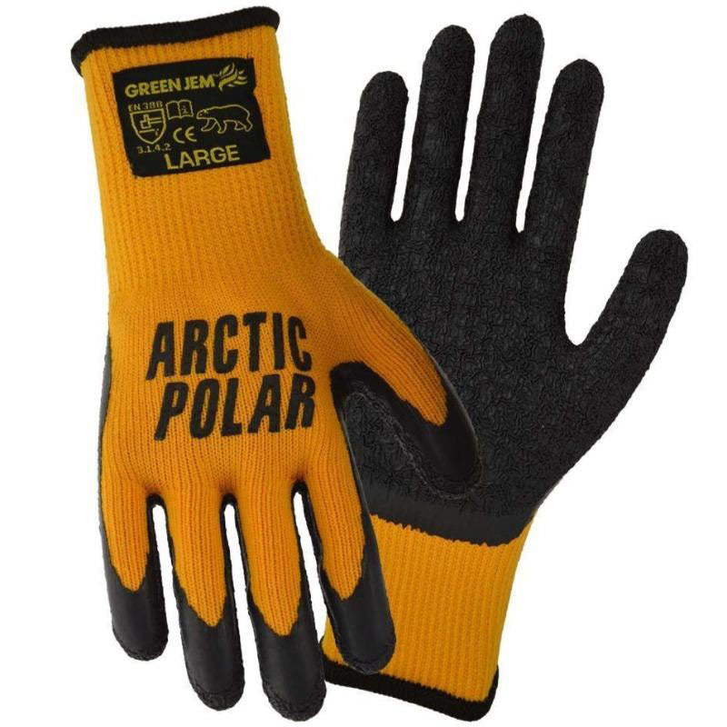 Green Jem Arctic Polar Extra Grip Work Gloves Large Wholesale