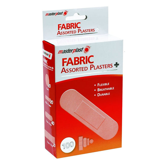 MasterPlast Fabric Assorted Plasters 100 Pack