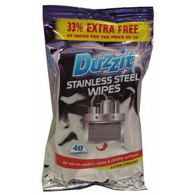 Duzzit Stainless Steel Wipes 40 Pack