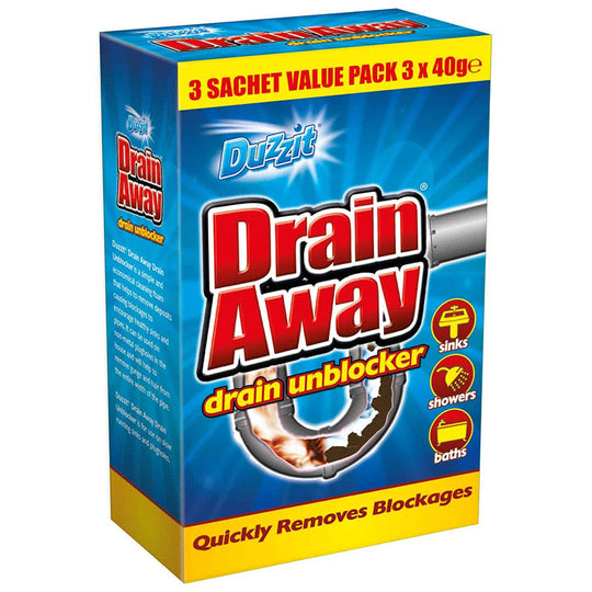 Duzzit Drain Away 40g x 3 Pack - Case of 6