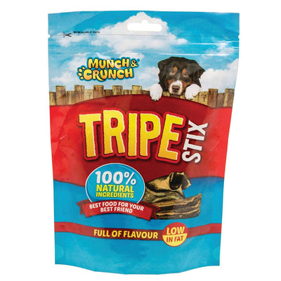 Munch & Crunch Tripe Stix Dog Snack 100g