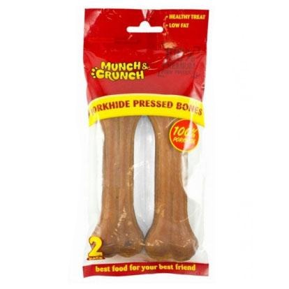 Munch & Crunch Porkhide Pressed Bones 2 Pack