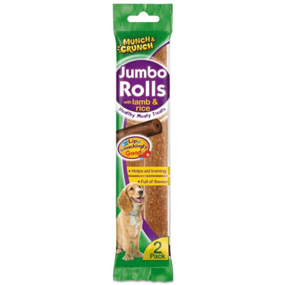 Munch & Crunch Jumbo Rolls Lamb & Rice 2 Pack