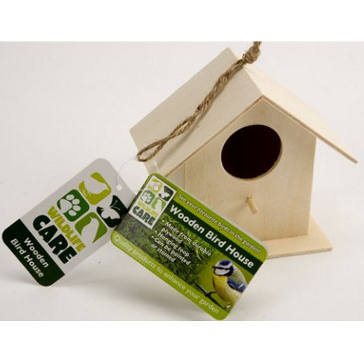 Small Natural Wood Hanging Bird House