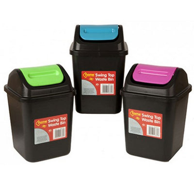 Swing Top Bin with Neon Lid 11"