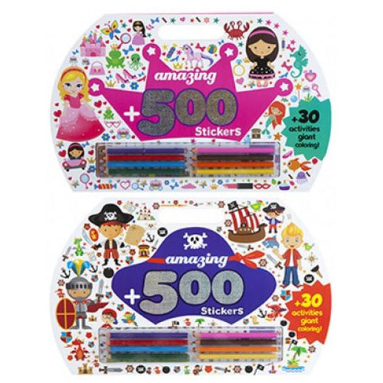 Activity Book with Handle, 30 Activities with 500 Stickers