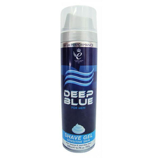 Deep Blue Shave Gel for Men Sensitive Skin 200ml - Case of 12