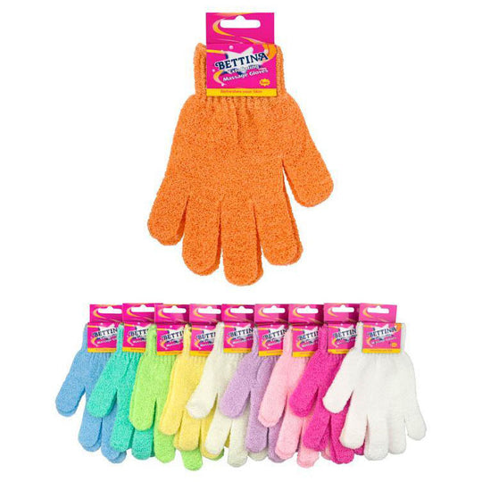 Bettina Exfoliating Massage Gloves Twin Pack - Case of 12