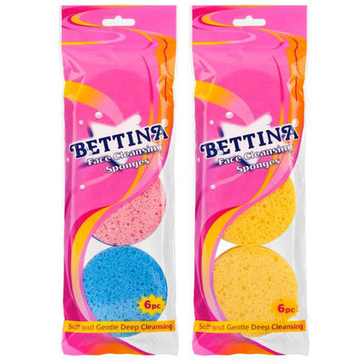 Bettina Face Cleansing Sponges 6 Pack