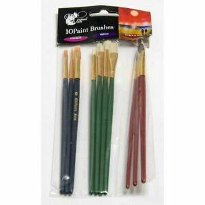 Paint Brushes Assorted 10 Pack