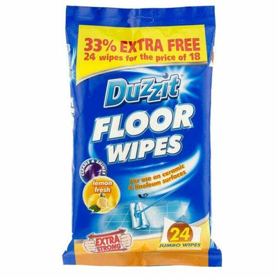 Duzzit Jumbo Floor Surface Wipes 24 Pack 