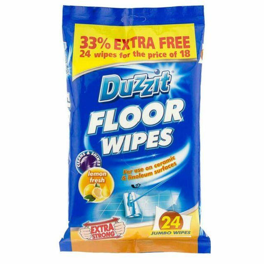Duzzit Jumbo Floor Surface Wipes 24 Pack 