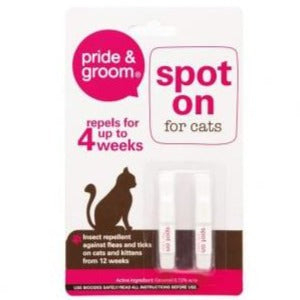 Pride & Groom Spot On for Cats Flea & Tick Collar - Case of 12
