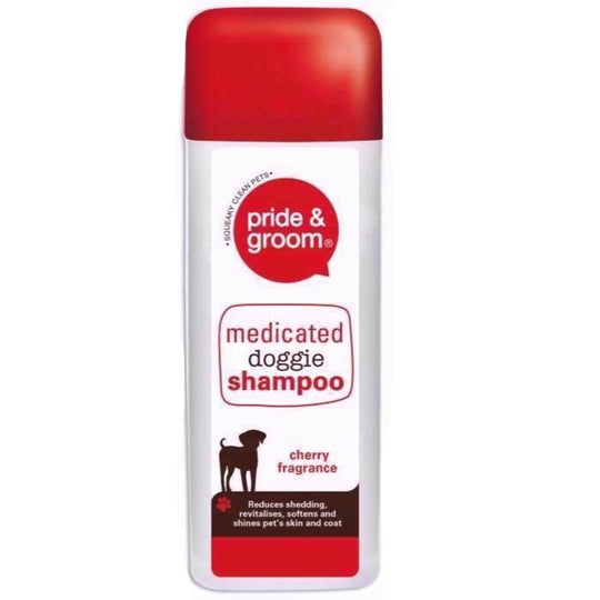 Pride & Groom Medicated Doggie Shampoo Cherry 300ml - Case of 12