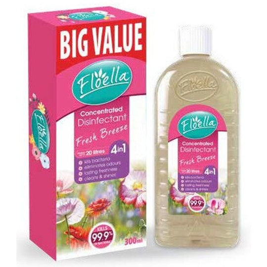 Floella Concentrated Disinfectant Fresh Breeze 300ml - Case of 12