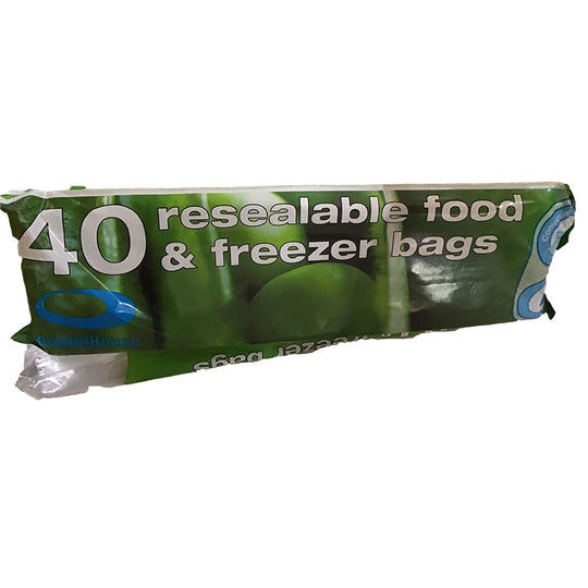 RoundHouse Resealable Food & Freezer Bags 40 Pack Roll