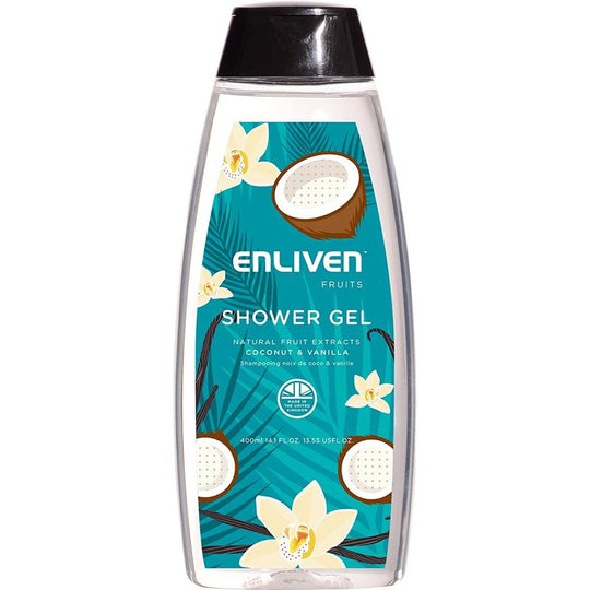 Enliven Fruit Shower Gel Coconut & Vanilla 500ml - Case of 6