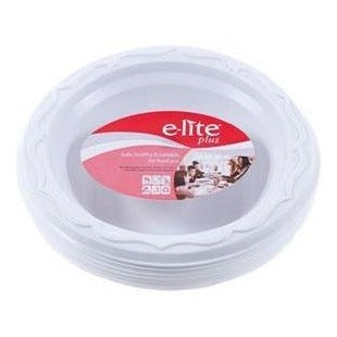 E-lite Plus Disposable Plastic Bowls 500cc (8oz) White 20 Pack