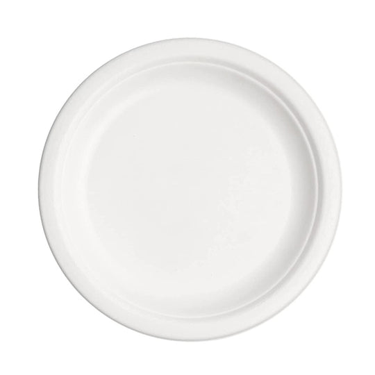 E-lite Disposable Paper Plates 18cm (7”) White 40 Pack