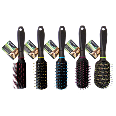 Glamorize Silky Smooth Hair Brush Assorted Colours & Styles - Case of 25