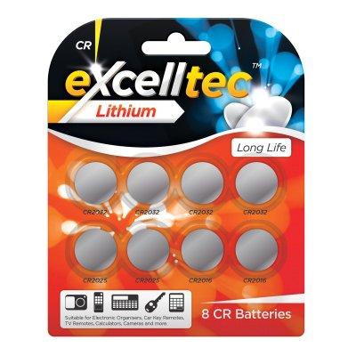 excelltec CR Battery 8 Pack