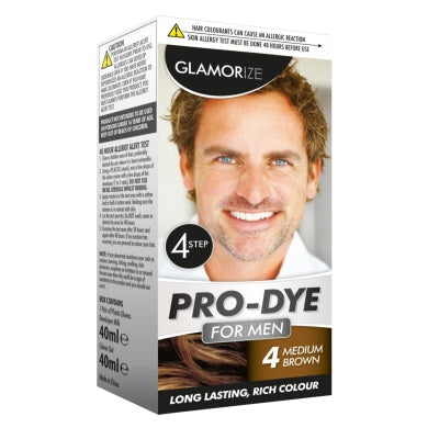 Glamorize Men's Medium Brown Hair Dye Colour No. 4