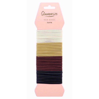 Glamorize Hair Bands 36 Pieces
