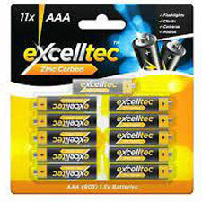 Excelltec Zinc Carbon AAA Batteries 11pk