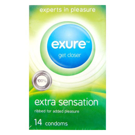 Exure Get Closer Extra Sensation Ribbed Condoms 14 Pack