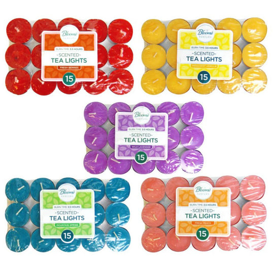 Bloome Scented Tea Lights 15 Pack Assorted