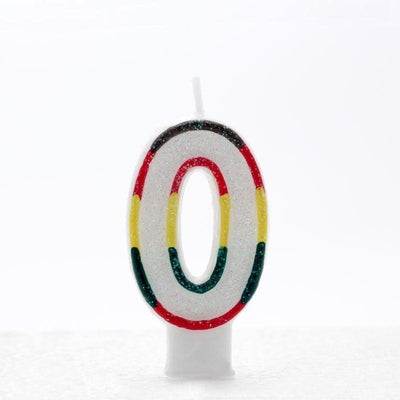 Multicolour Number 0 Candle - Case of 6