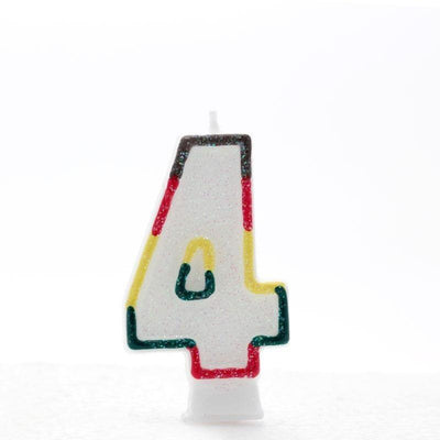 Multicolour Number 4 Candle - Case of 6