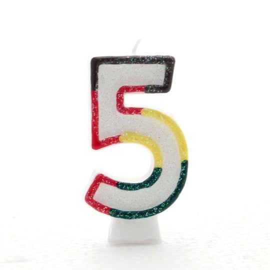 Multicolour Number 5 Candle - Case of 6