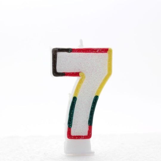 Multicolour Number 7 Candle - Case of 6