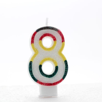 Multicolour Number 8 Candle - Case of 6