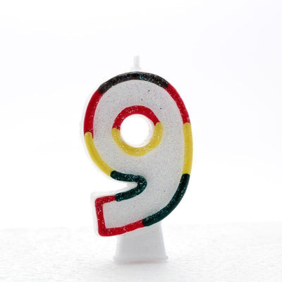 Multicolour Number 9 Candle - Case of 6