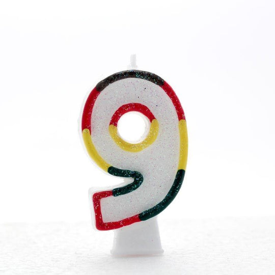 Multicolour Number 9 Candle - Case of 6