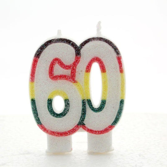 Multicolour Age 60 Candle - Case of 6