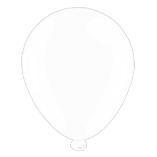 White Latex Balloons x 6 pks of 8 balloons (1/48)