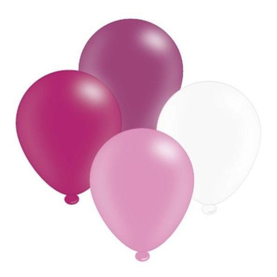 Latex Balloons Assorted Pink Mix 8 pack - Case of 6