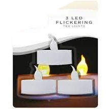 LED Flickering Tealights 3pk