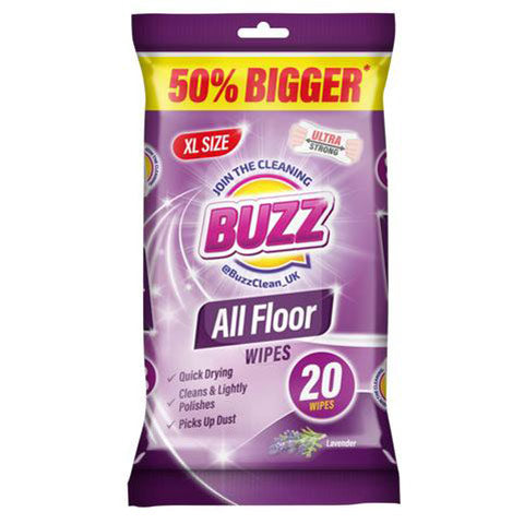 Buzz Floor Wipes Lavender 20pk