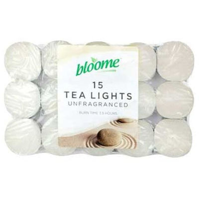 Bloome White Tea Lights 15 Pack