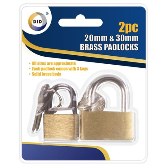 DID Brass Padlock 2 Pack